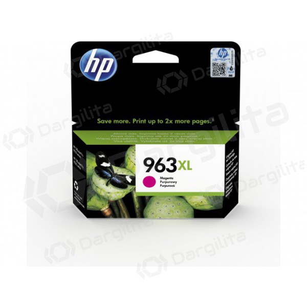HP (3JA28AE, 963XL), purpurinė kasetė rašaliniams spausdintuvams, 1600 psl.