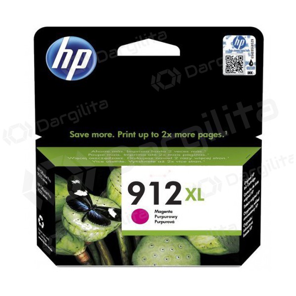 HP (3YL82AE, 912XL), purpurinė kasetė rašaliniams spausdintuvams, 825 psl.