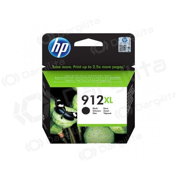 HP (3YL84AE, 912XL), juoda kasetė rašaliniams spausdintuvams, 825 psl. HP (3YL84AE, 912XL), juoda kasetė rašaliniams spausdintuvams, 825 psl.