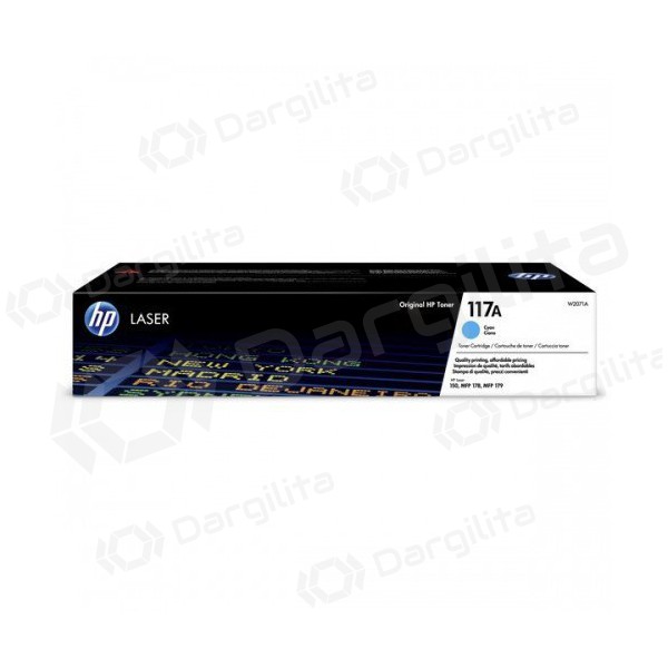 HP CLJ MFP 117A W2071A, žydra kasetė lazeriniams spausdintuvams