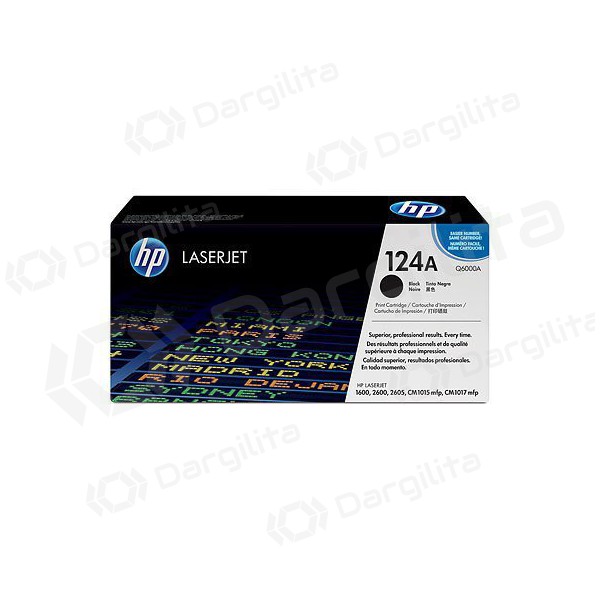 HP No.124A (Q6000A), juoda kasetė lazeriniams spausdintuvams, 2500 psl.