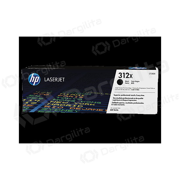 HP No.312X HC (CF380X), juoda kasetė lazeriniams spausdintuvams, 4400 psl.