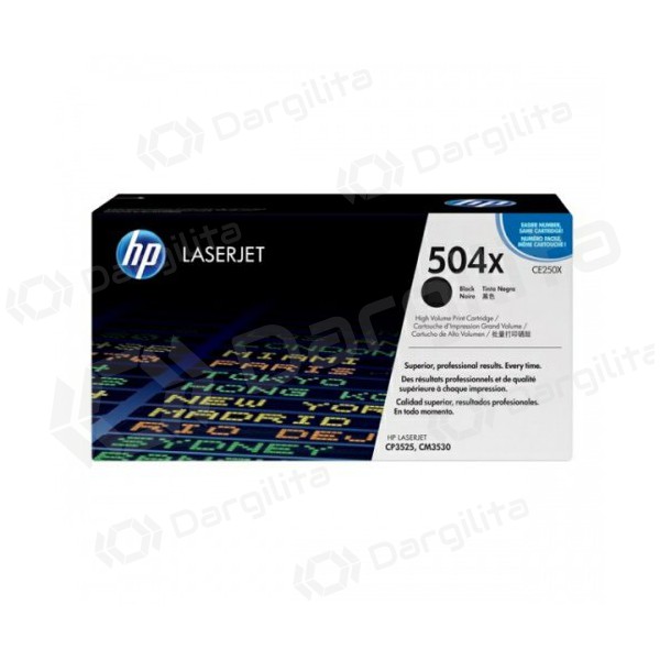HP No.504X (CE250X), juoda kasetė lazeriniams spausdintuvams, 10500 psl.