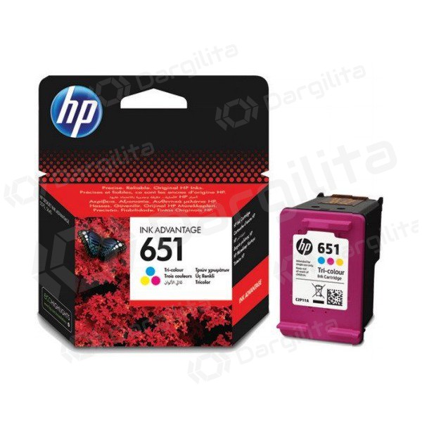 HP No.651 (C2P11AE), trispalvė kasetė rašaliniams spausdintuvams, 300 psl.