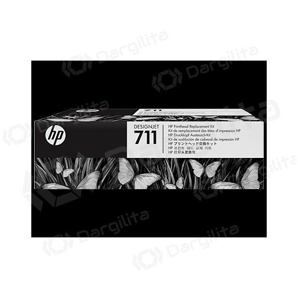 HP No.711 (C1Q10A), Juoda, žydra, Purpurinė, Geltona rašalinio spausdintuvo galvutė