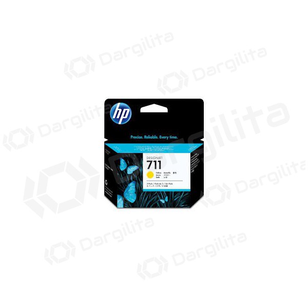 HP No.711 (CZ132A), geltona kasetė rašaliniams spausdintuvams