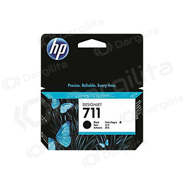 HP No.711 LC (CZ129A), juoda kasetė rašaliniams spausdintuvams