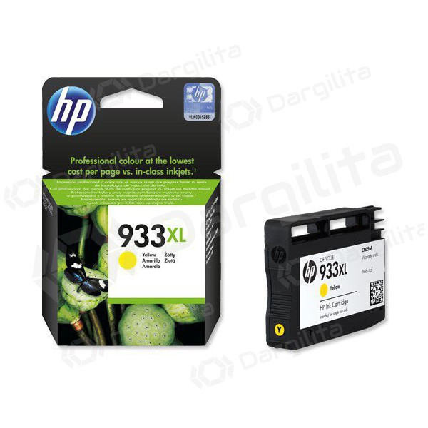 HP No.933 XL (CN056AE), geltona kasetė rašaliniams spausdintuvams, 825 psl. HP No.933 XL (CN056AE), geltona kasetė rašaliniams spausdintuvams, 825 psl.