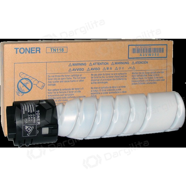 Konica-Minolta TN-118 (A3VW050) 1vnt, juoda kasetė lazeriniams spausdintuvams