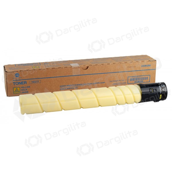 Konica-Minolta TN-321 (A33K250), geltona kasetė lazeriniams spausdintuvams, 25000 psl.