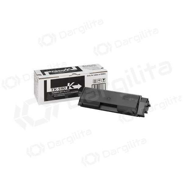 Kyocera TK-590 (1T02KV0NL0), juoda kasetė lazeriniams spausdintuvams, 7000 psl. Kyocera TK-590 (1T02KV0NL0), juoda kasetė lazeriniams spausdintuvams, 7000 psl.