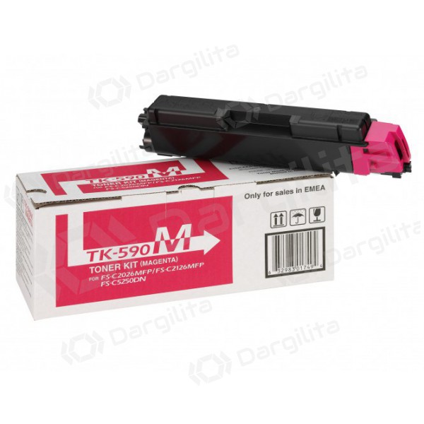 Kyocera TK-590 (1T02KVBNL0), purpurinė kasetė lazeriniams spausdintuvams, 5000 psl. Kyocera TK-590 (1T02KVBNL0), purpurinė kasetė lazeriniams spausdintuvams, 5000 psl.