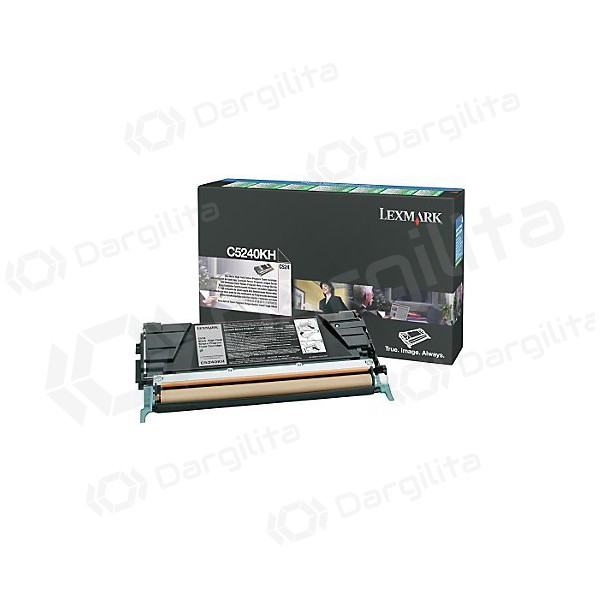 Lexmark (C5240KH), juoda kasetė lazeriniams spausdintuvams, 8000 psl.