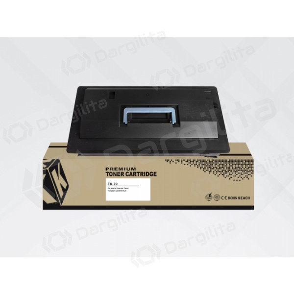 Neoriginali HYB Kyocera TK-70, juoda kasetė lazeriniams spausdintuvams, 40000 psl. Neoriginali HYB Kyocera TK-70, juoda kasetė lazeriniams spausdintuvams, 40000 psl.