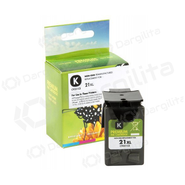 Neoriginali Static Control HP 21XL (C9351CE), juoda kasetė rašaliniams spausdintuvams, 475 psl.