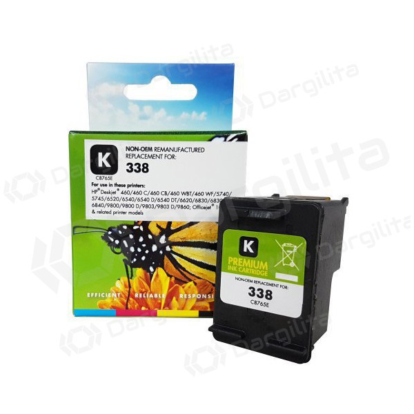 Neoriginali Static Control HP 338 (C8765EE), juoda kasetė rašaliniams spausdintuvams, 480 psl.