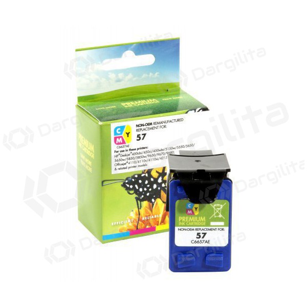 Neoriginali Static Control HP 57 (C6657AE), trispalvė kasetė rašaliniams spausdintuvams, 500 psl.