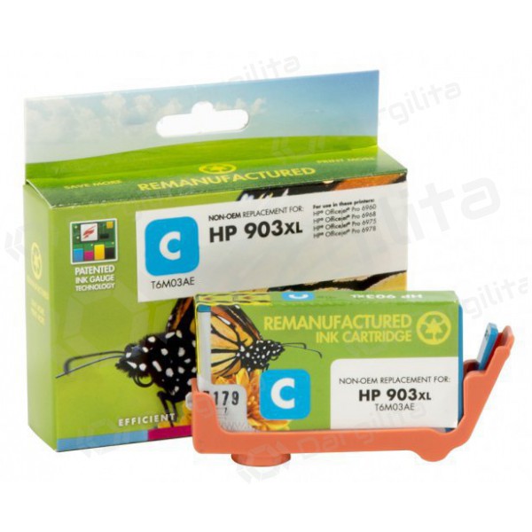 Neoriginali Static Control HP 903XL (T6M03AE) Nauja mikroschema, žydra kasetė rašaliniams spausdintuvams, 825 psl.