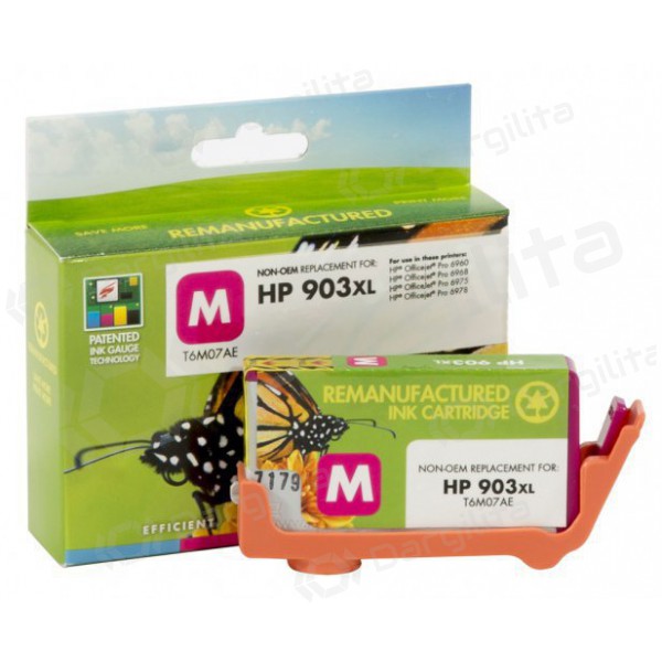 Neoriginali Static Control HP 903XL (T6M07AE) Nauja mikroschema, purpurinė kasetė rašaliniams spausdintuvams, 825 psl.