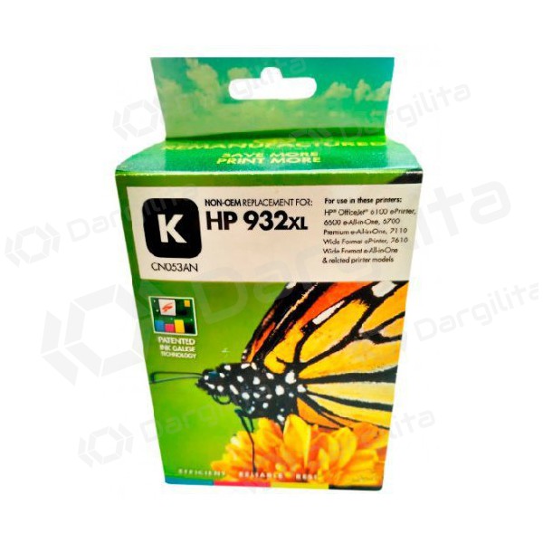 Neoriginali Static Control HP 932XL (CN053AE), juoda kasetė rašaliniams spausdintuvams, 1000 psl.