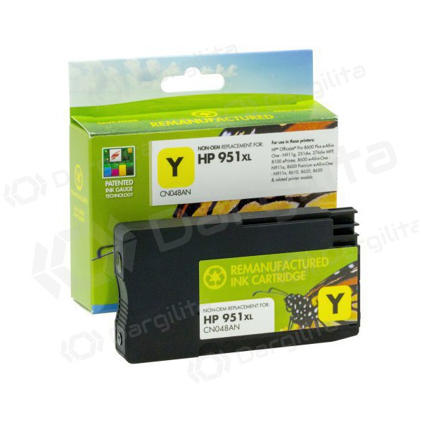 Neoriginali Static Control HP 951XL (CN048AE) Nauja mikroschema, geltona kasetė rašaliniams spausdintuvams, 1500 psl.