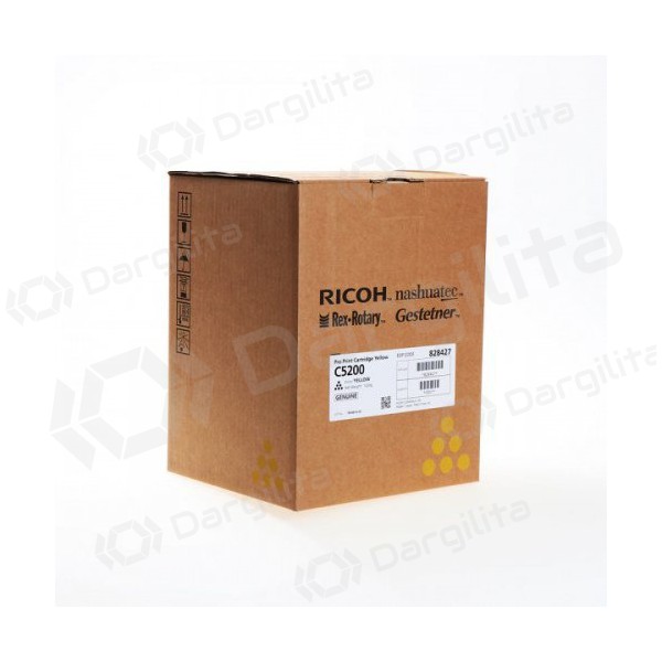 Ricoh C5200 (828427), geltona kasetė lazeriniams spausdintuvams, 24000 psl.