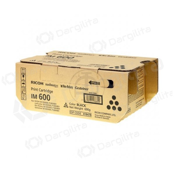 Ricoh IM 600 (418478), juoda kasetė lazeriniams spausdintuvams, 25500 psl.