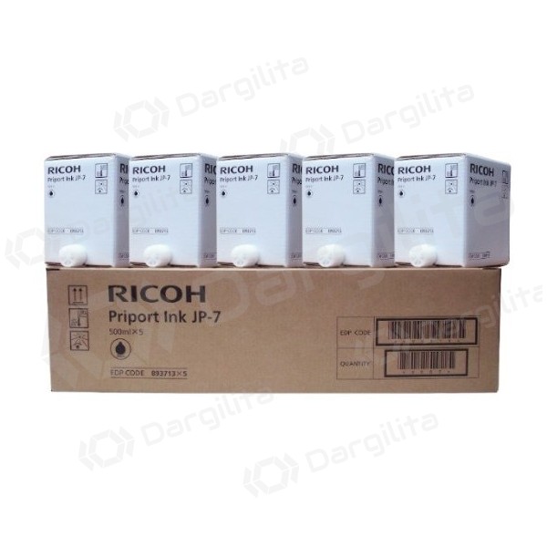 Ricoh JP-7 (817219) (5 vnt dėžutėje) Rašalinė kasetė, Juoda
