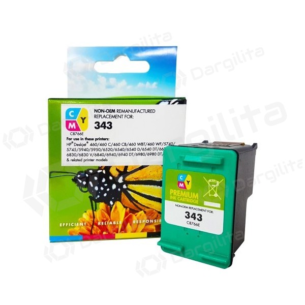 Static Control Rašalinė kasetė CMY, suderinama su HP 343 Tri-color (C8766EE) 330 psl.